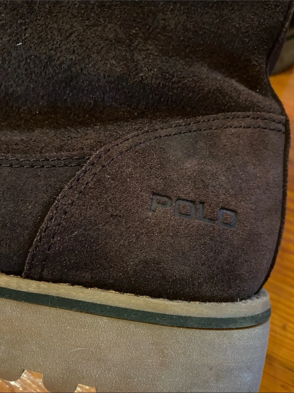 Polo by Ralph Lauren Brown Suede Lace-Up Buckle Boots